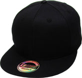 Big & Tall Flat Bill Snap Back - Black